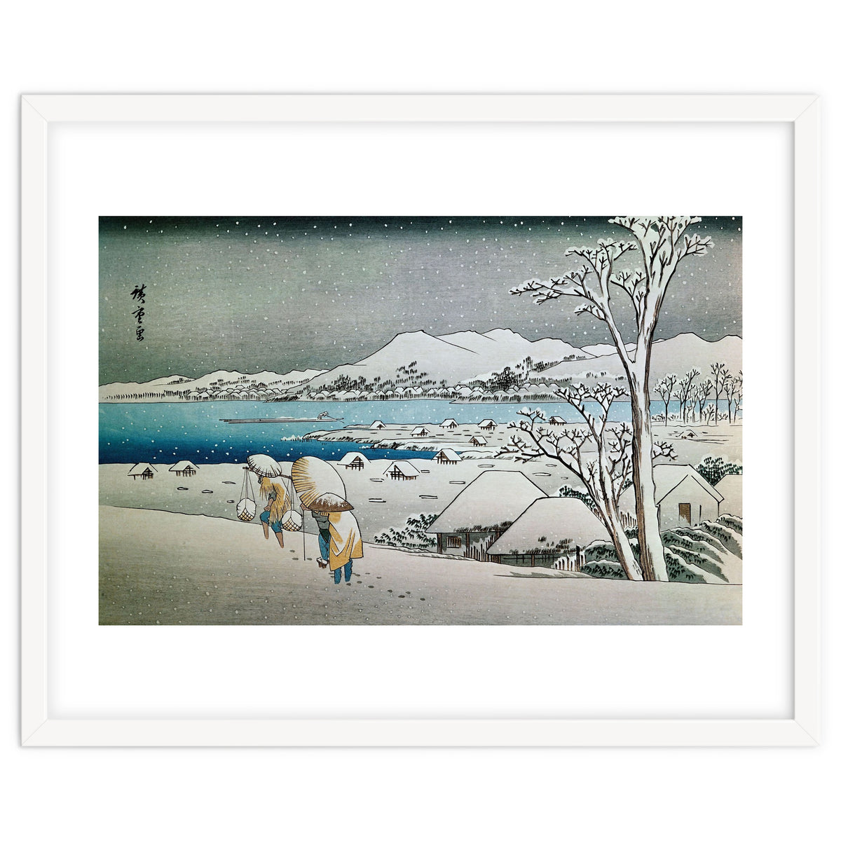 SNOW LANDSCAPE - JAPANESE ENGRAVING - 19TH CENTURY.