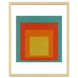 JOSEF ALBERS - HOMAGE TO THE SQUARE GREEN RED YELLOW ORANGE thumbnail