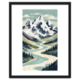 Majestic Alpine Peaks: Organic Modern Landscape Art thumbnail