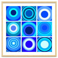 Circles & Rectangles Alt Blue 3 X 3: 4