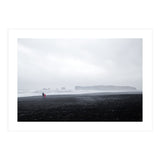 Family walking on the black sand beach - Iceland  (Print Only) thumbnail