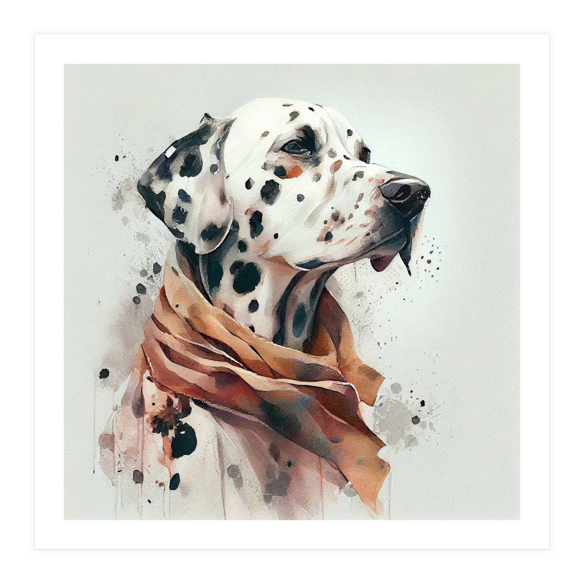 Watercolor Dalmatian Dog (Print Only)