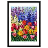 Vibrant Summer Tulip Garden Oil Painting thumbnail