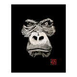 Angry Gorilla White In Black (Print Only) thumbnail
