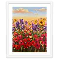 Vibrant Wildflower Field Oil Painting