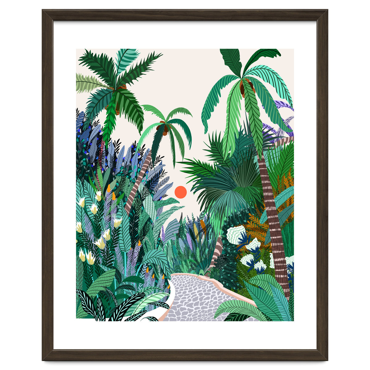 The Urban Jungle Route, Botanical Tropical Nature Plants, Forest Bohemian Eclectic Trees, Exotic Garden Palm Travel Boho