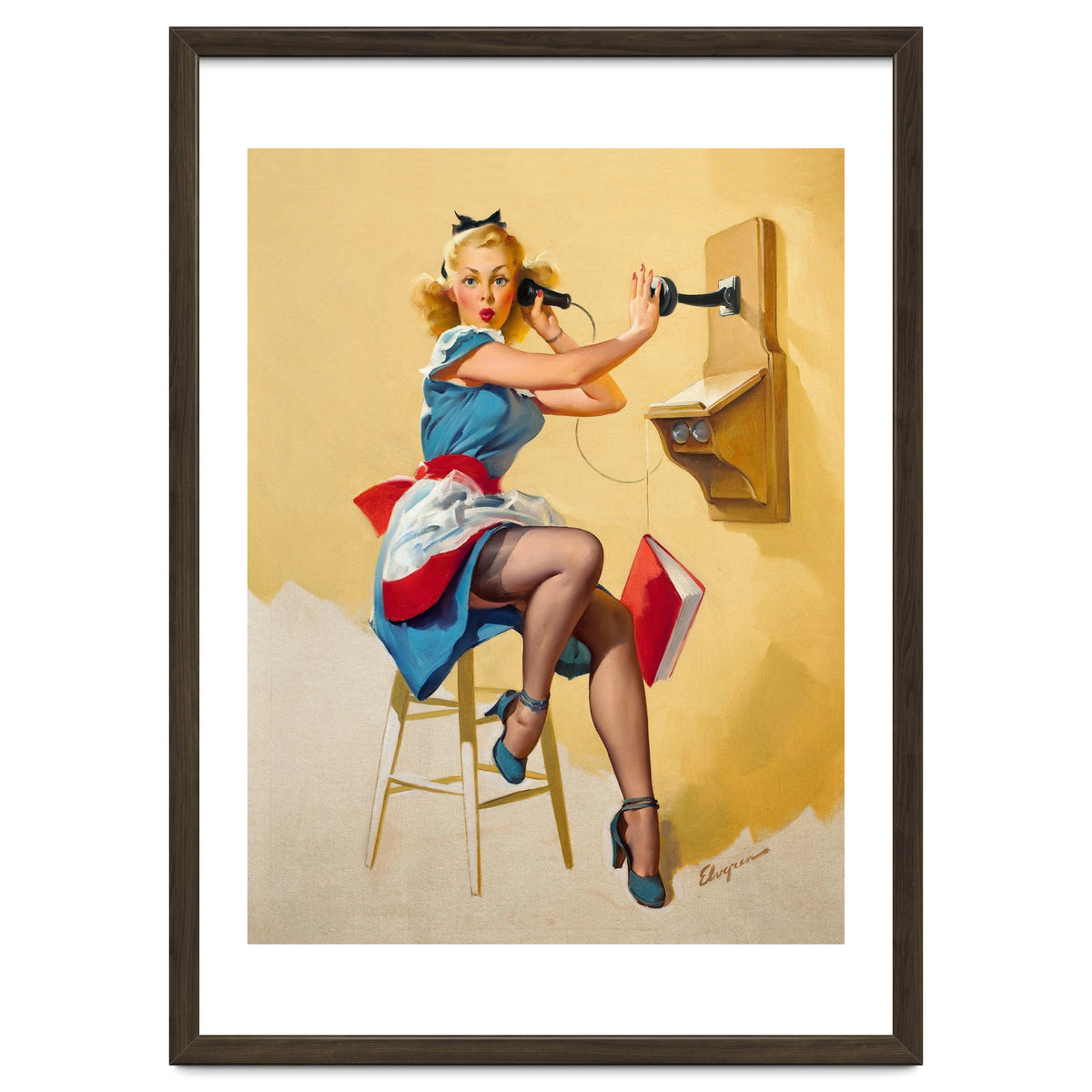 Pinup Gossip Girl On The Phone