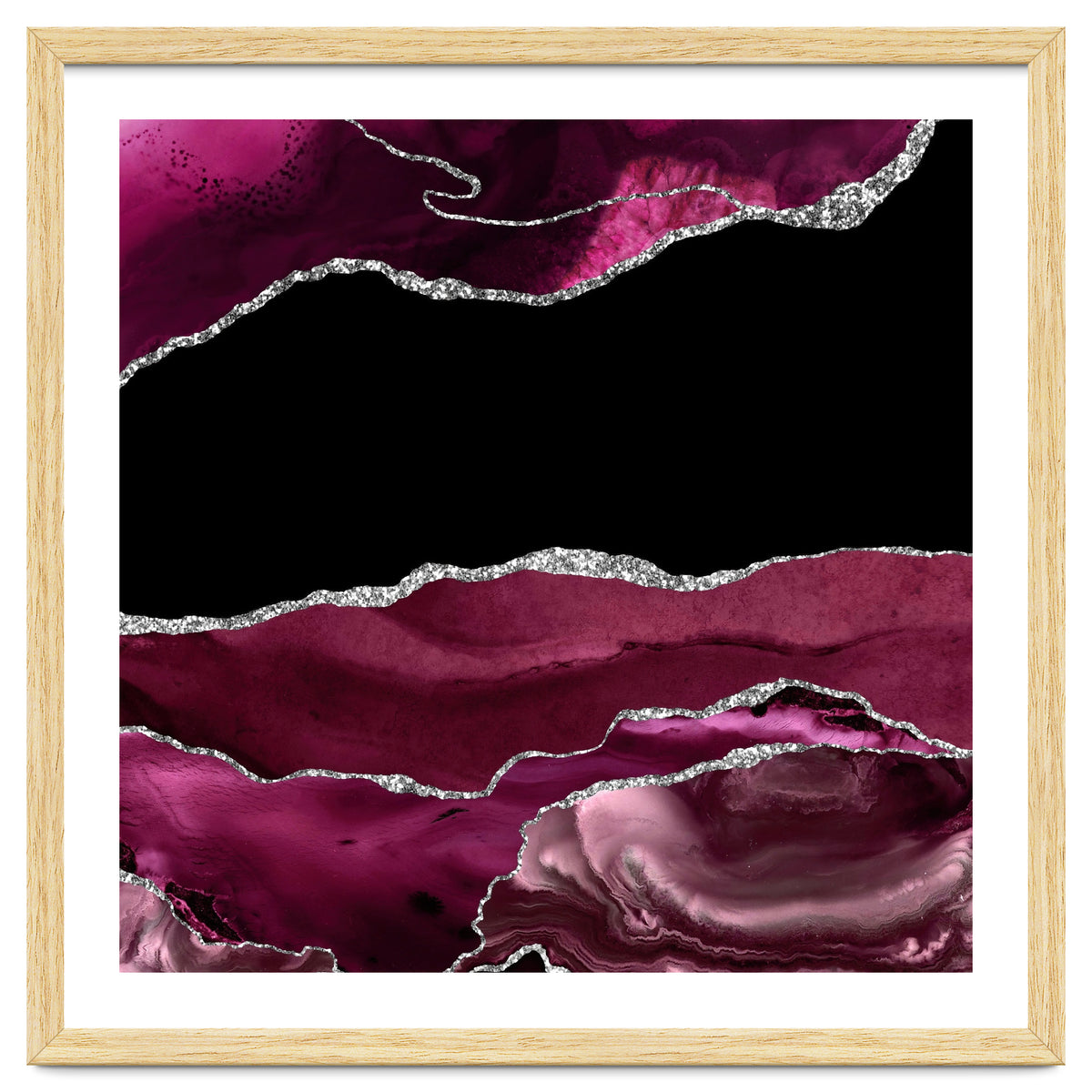 Burgundy & Silver Agate Texture 02