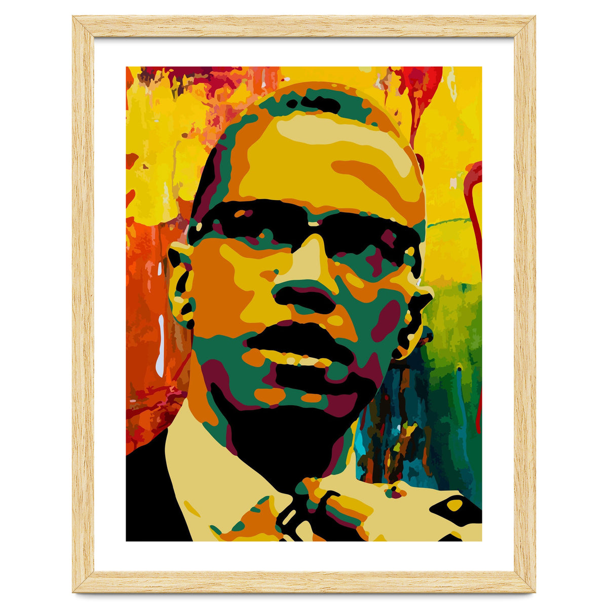 Malcolm X Colorful Abstract Art 2