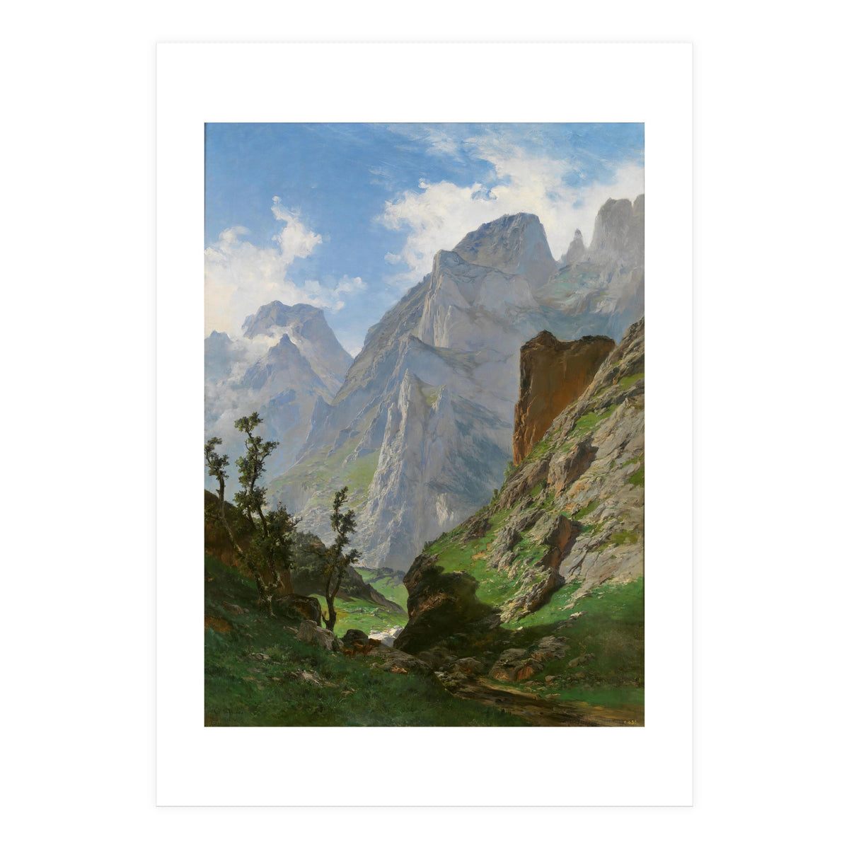Carlos de Haes / 'Mancorbo Canal in Picos de Europa', 1876, Spanish School. (Print Only)