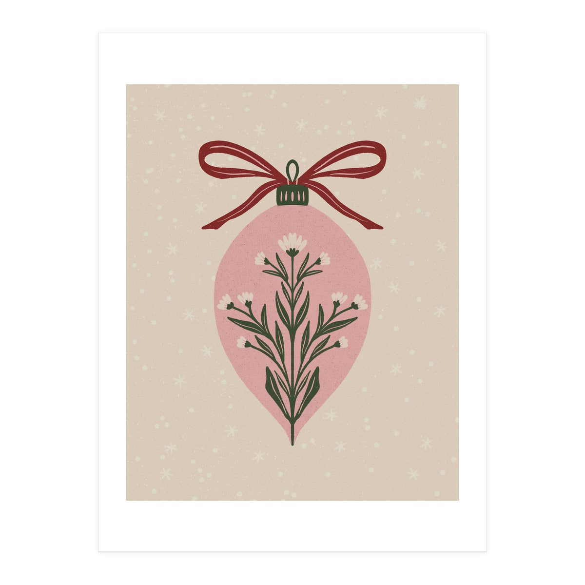 Christmas Floral Globe (Print Only)