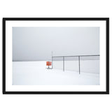Detour sign in the snow beach thumbnail