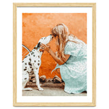 Pet Bound | Dalmatian Dog Lover Friendship Companion | Modern Bohemian Woman Puppy Animals Love thumbnail