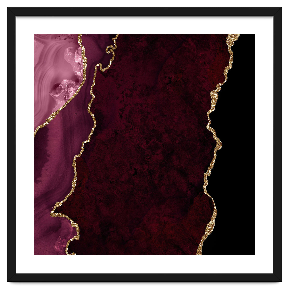 Burgundy & Gold Agate Texture 15