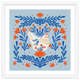 Blooming Chicken Blue And Orange thumbnail