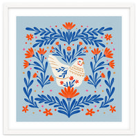 Blooming Chicken Blue And Orange