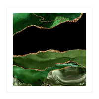 Green & Gold Agate Texture 16 (Print Only)