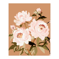 Blush Peony Painting, Floral Wall Art, Neutral Flower Print, Peony Art  (Print Only)