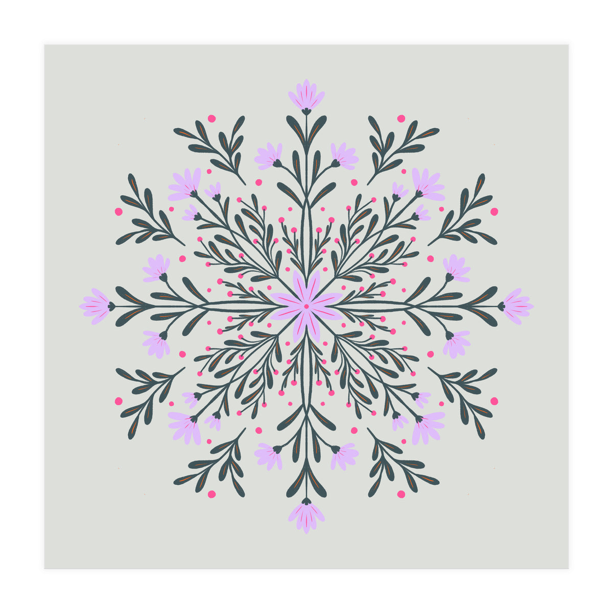 Spring Flowers Mandala (Print Only)