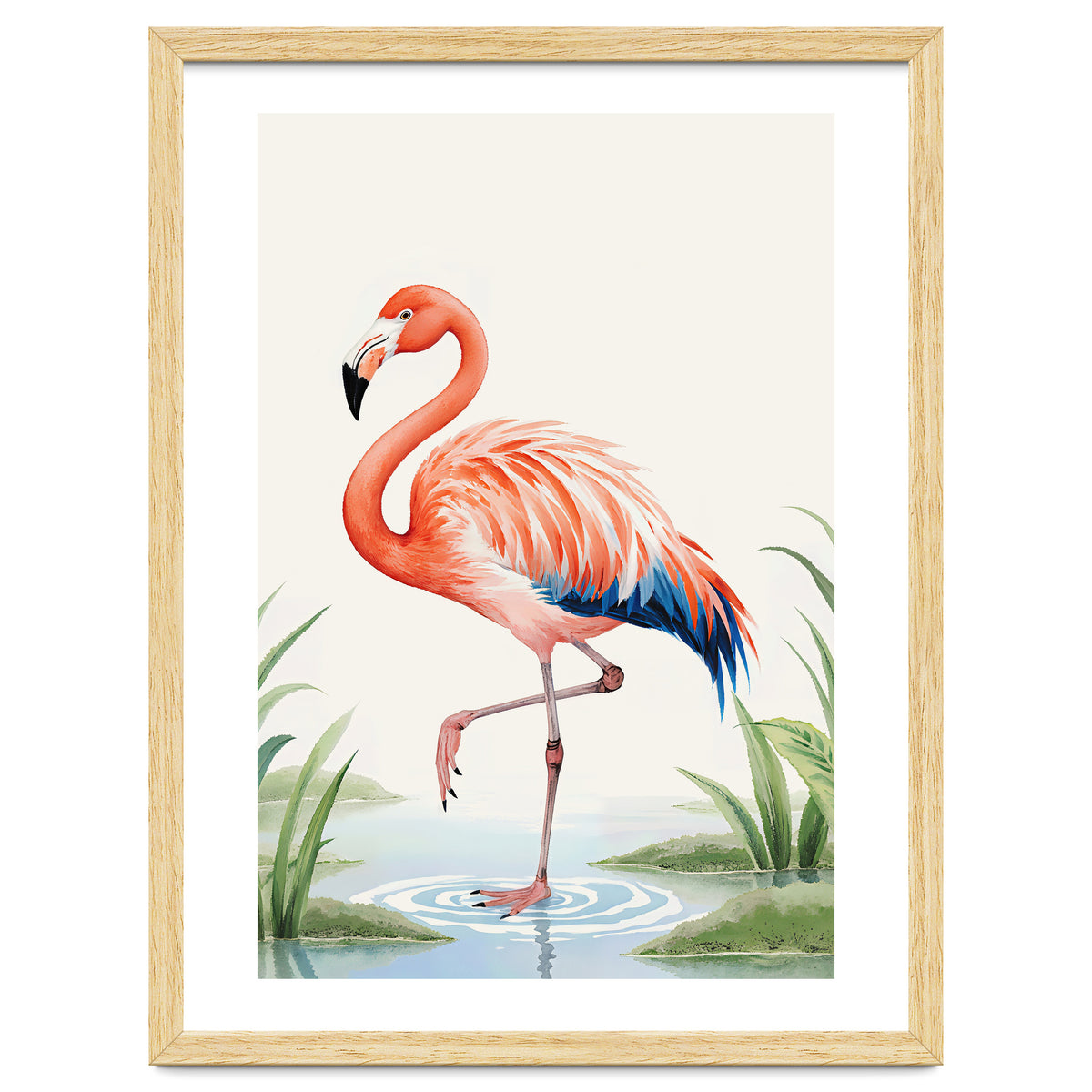 Flamingo Watercolor Illustration