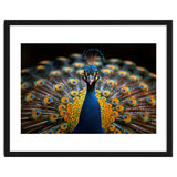 Close Up Peacock Displaying Its Feathers thumbnail