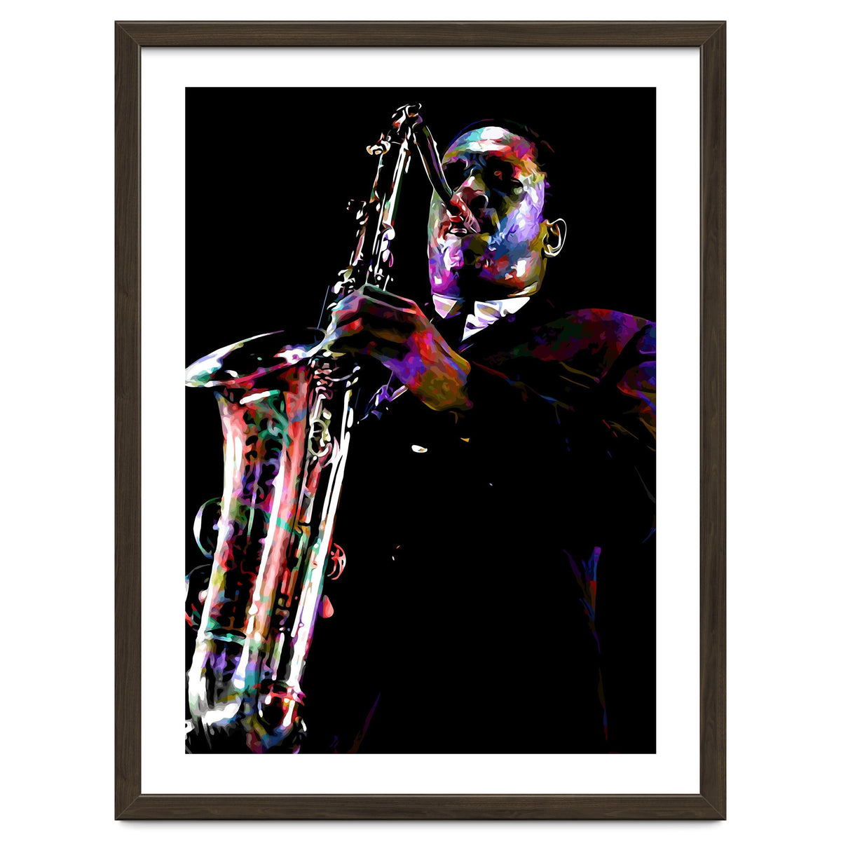 John Coltrane American Jazz Saxophonist Colorful