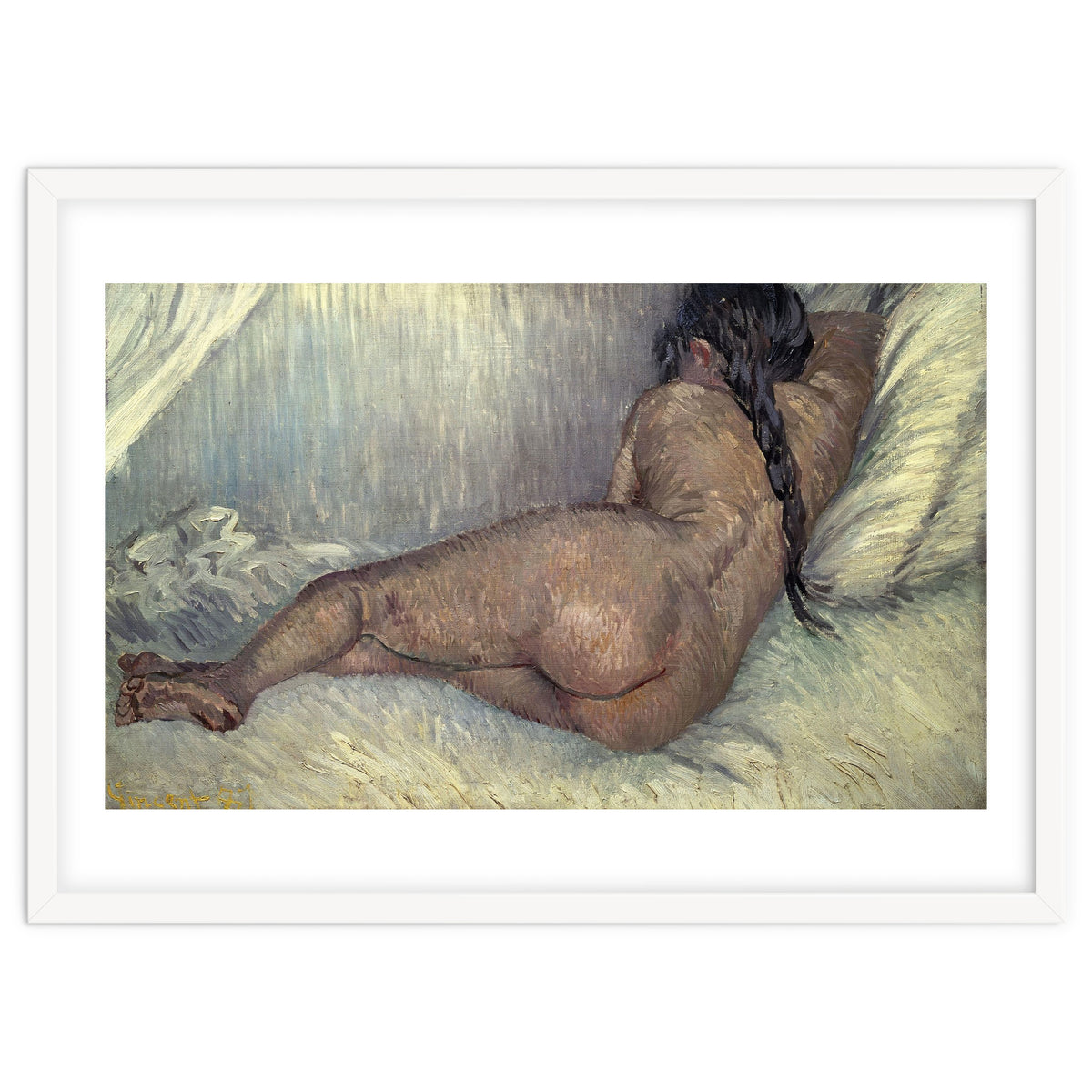 Dutch school. Naked woman. 1887. Oil on canvas (38 x 61 cm). Paris, private collection.