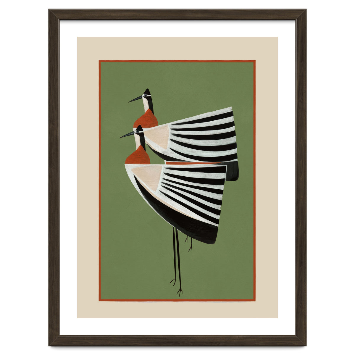 Striped Bird Pair