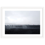 Tourists on the black sand beach - Iceland thumbnail