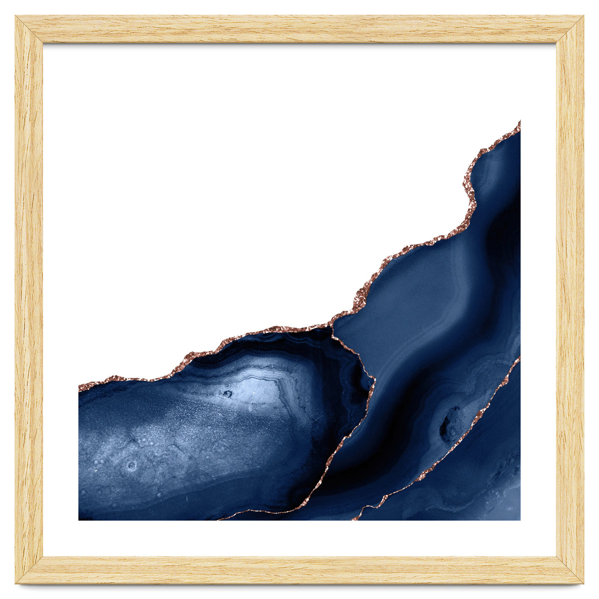 Navy & Rose Gold Agate Texture 22