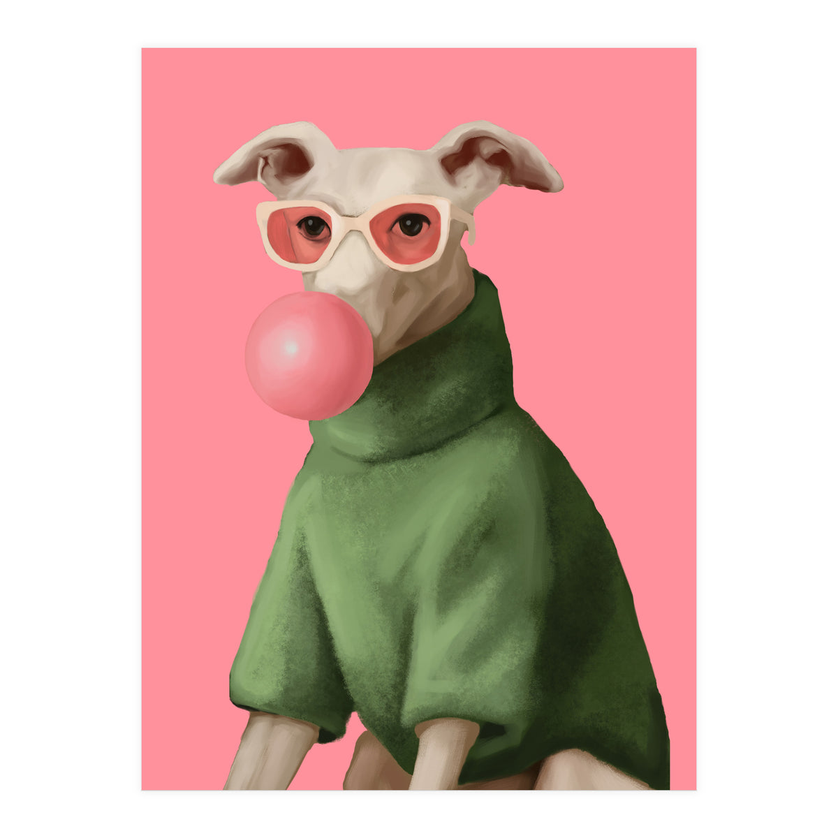 Bubblegum Pup (Print Only)