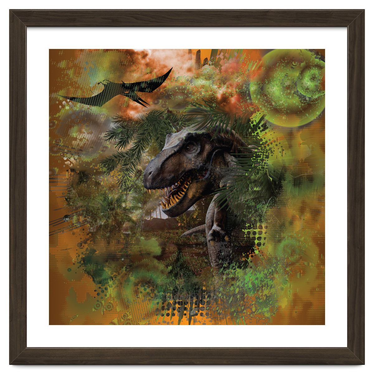 Dinosaur Jurassic T-Rex Collage