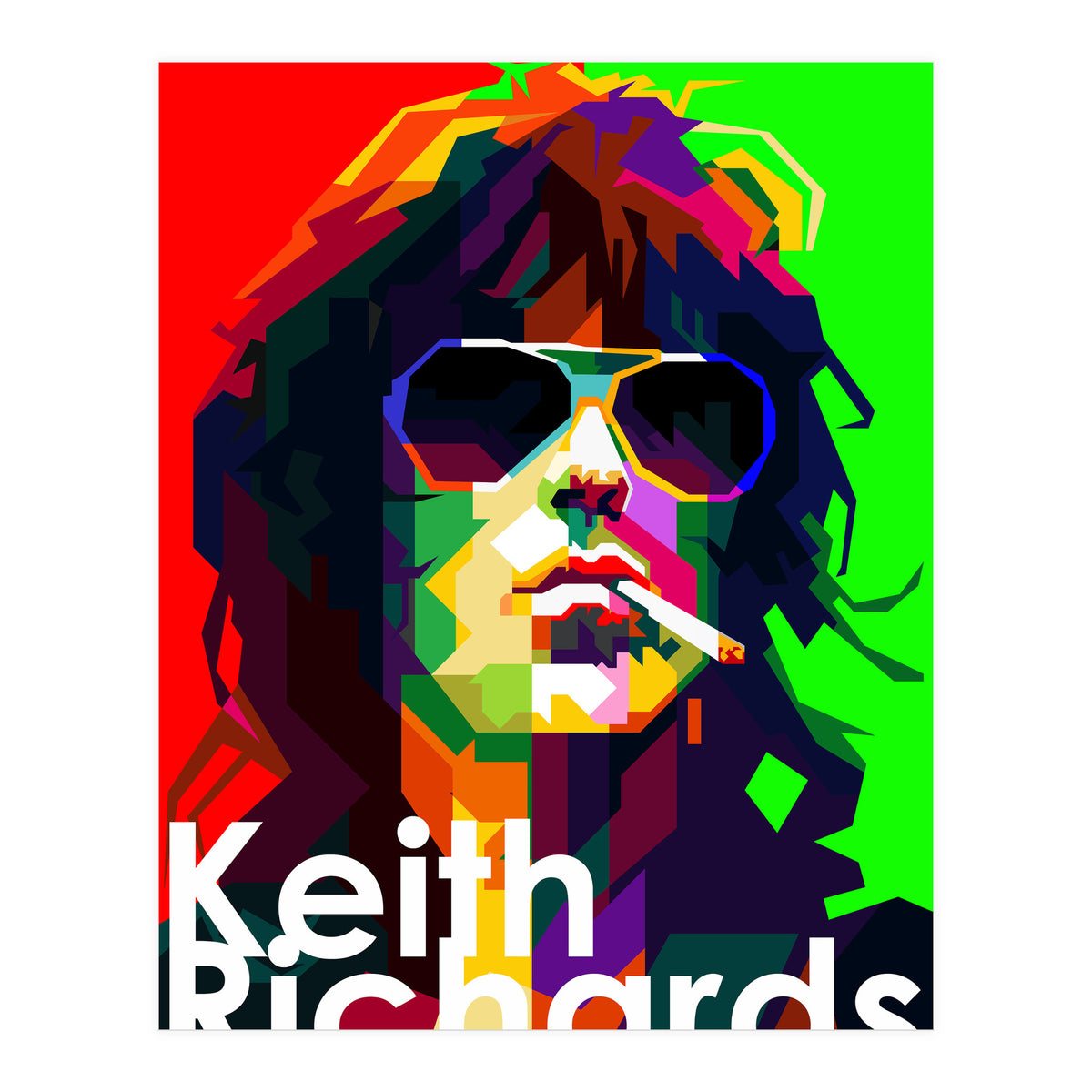 Keith Richards Pop Art WPAP (Print Only)