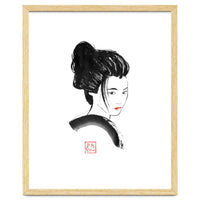 Geisha Face Red Lips