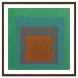 JOSEF ALBERS - HOMAGE TO THE SQUARE GREY BROWN GREEN thumbnail