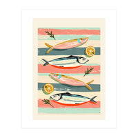 Sardines On Stripes (Print Only)