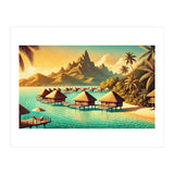 Vintage Bora Bora Poster, French Polynesia (Print Only) thumbnail