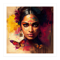 Golden Butterfly Hindu Portrait (Print Only)