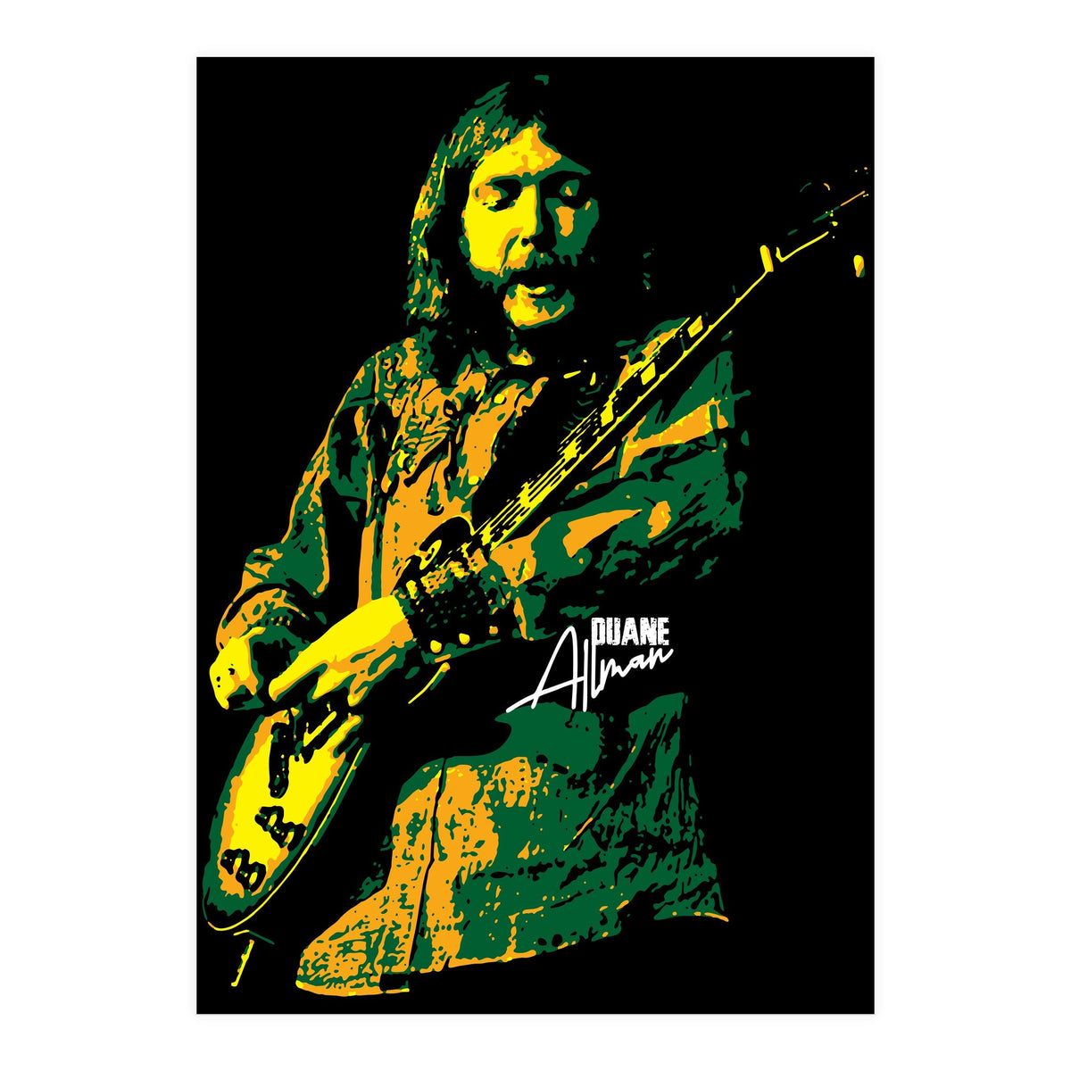 Duane Allman American Rock and Blues Guitarist (Print Only)