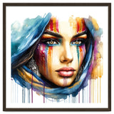 Vivid Warrior Spirit Watercolor Portrait thumbnail