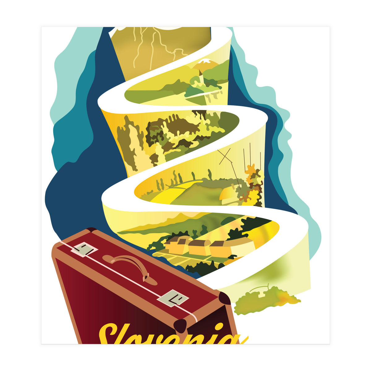 Slovenia, Mountain Road (Print Only)