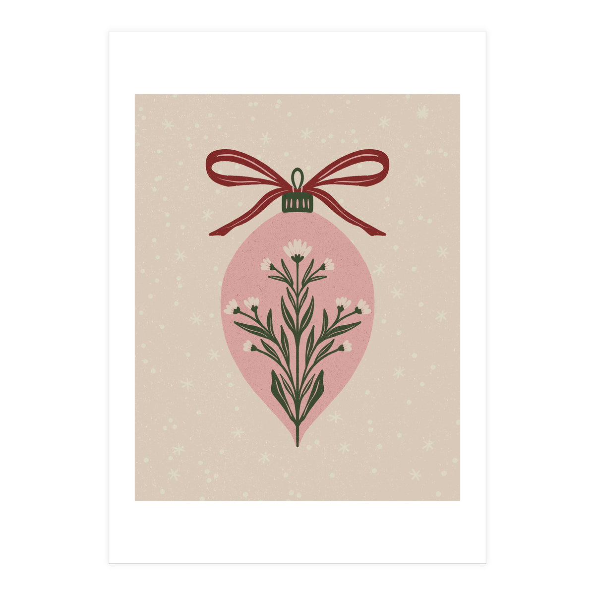 Christmas Floral Globe (Print Only)