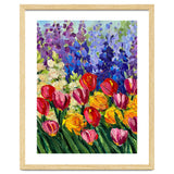 Vibrant Summer Tulip Garden Oil Painting thumbnail