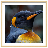King Penguin Standing In Rain With Water Drops Nature Photography thumbnail