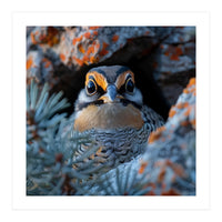 Close Up Falcon Eye Detail In Nest (Print Only)