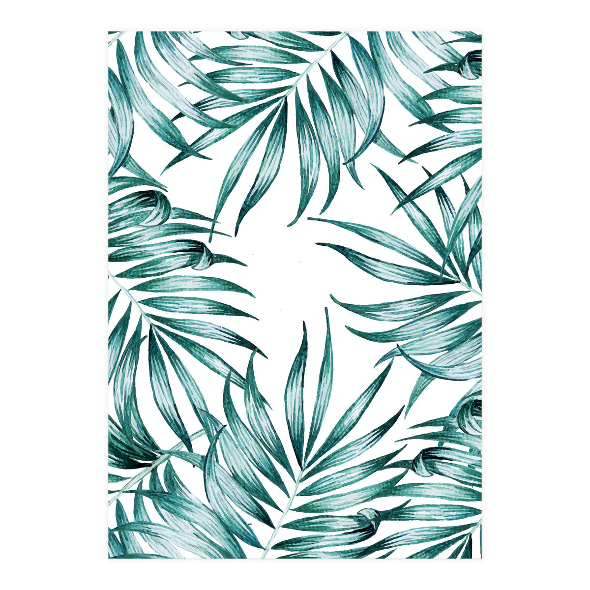 Island Life, Tropical Minimal Palm Vintage Illustration, Luxe Bohemian Botanical Nature Beachy (Print Only)