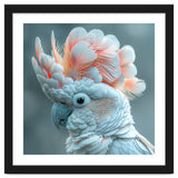 Close Up Of A White Cockatoo With Pink Crest thumbnail