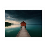 Moody Boathouse Photography Lake House (Print Only) thumbnail