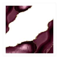 Burgundy & Gold Agate Texture 22  (Print Only)