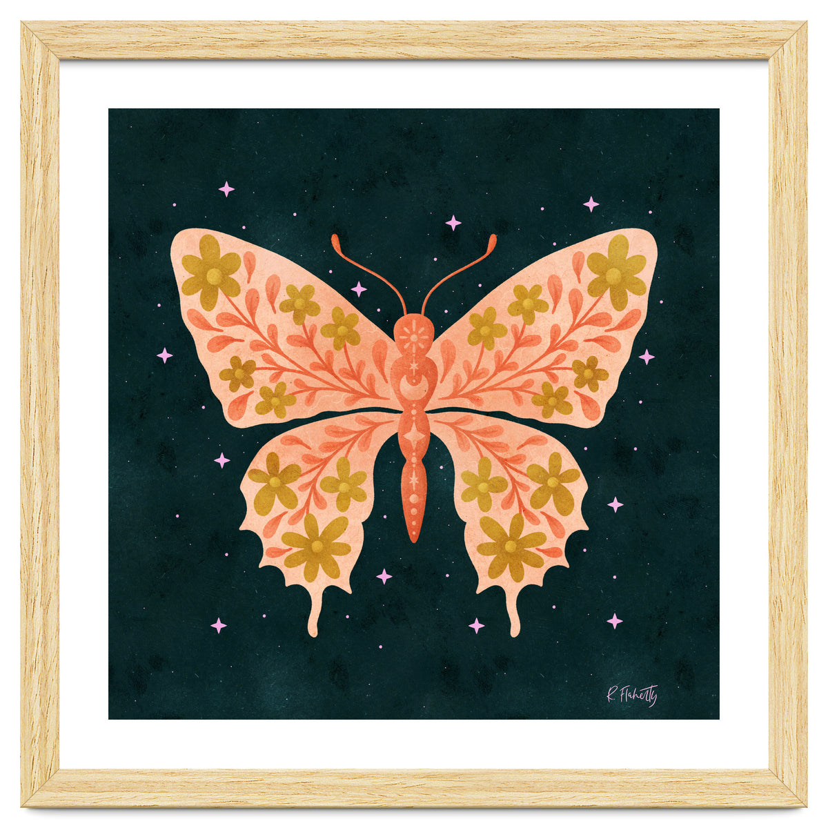 Cosmic Floral Butterfly